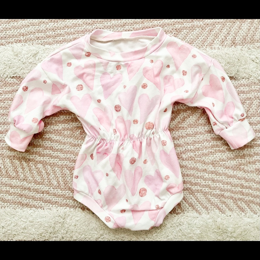 Baby heart romper